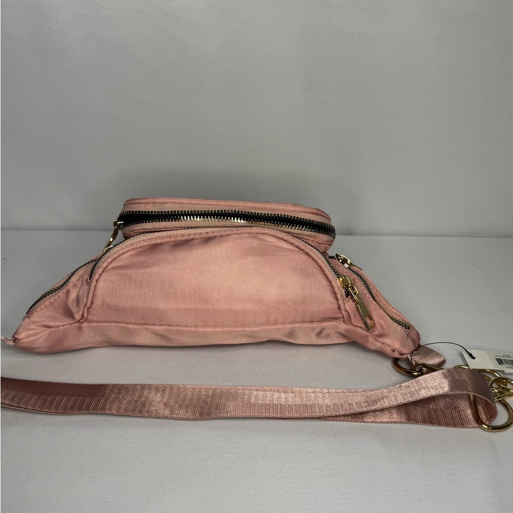 Remi Pink Quilted Belt Bag with Gold Accents - Picture 6 of 7